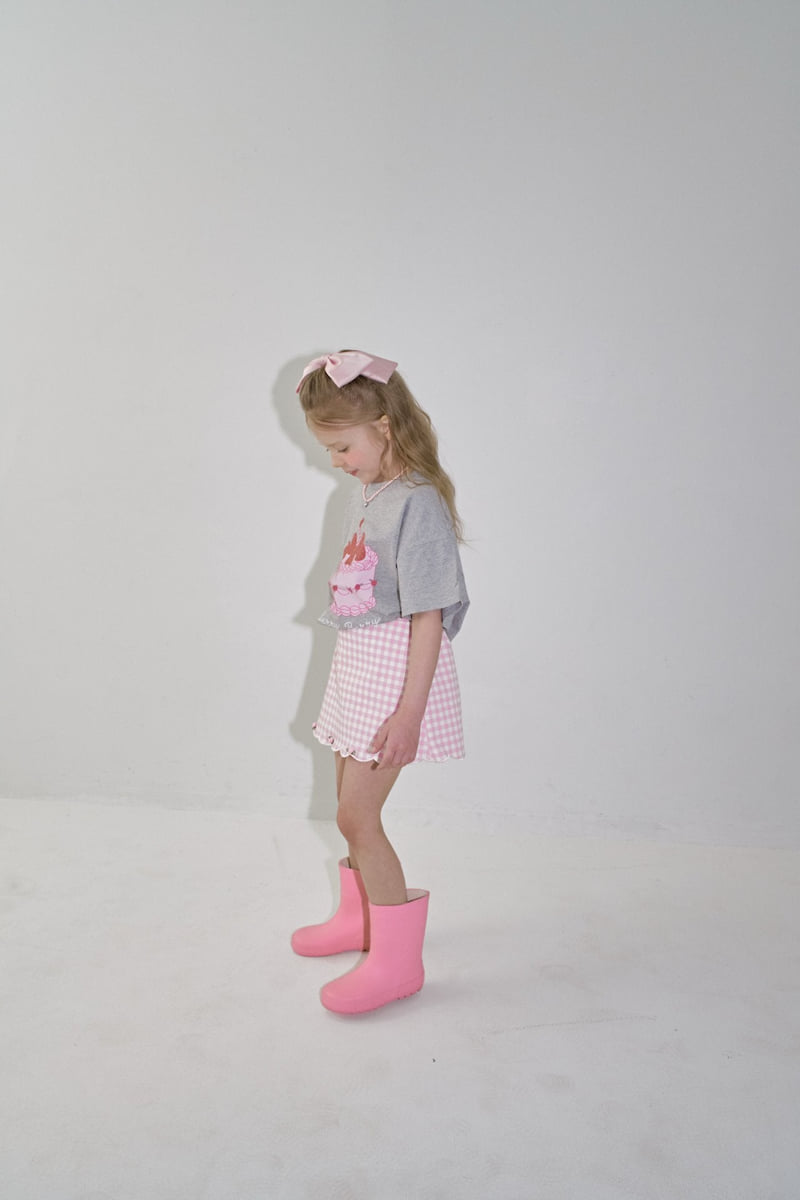 Berry Berry - Korean Children Fashion - #magicofchildhood - Check Rose Skirt - 3