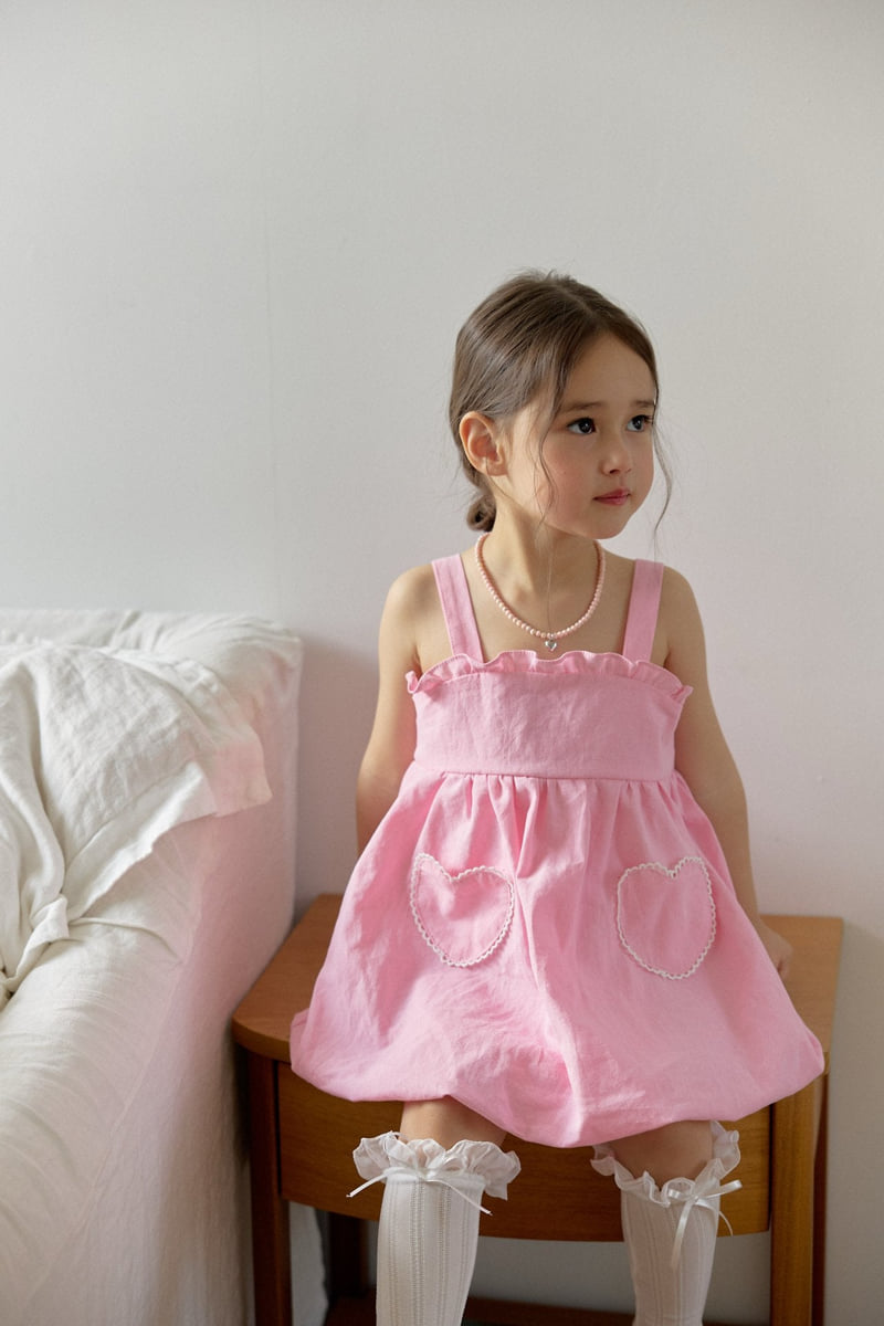 Berry Berry - Korean Children Fashion - #prettylittlegirls - Heart Balloon One-piece - 2