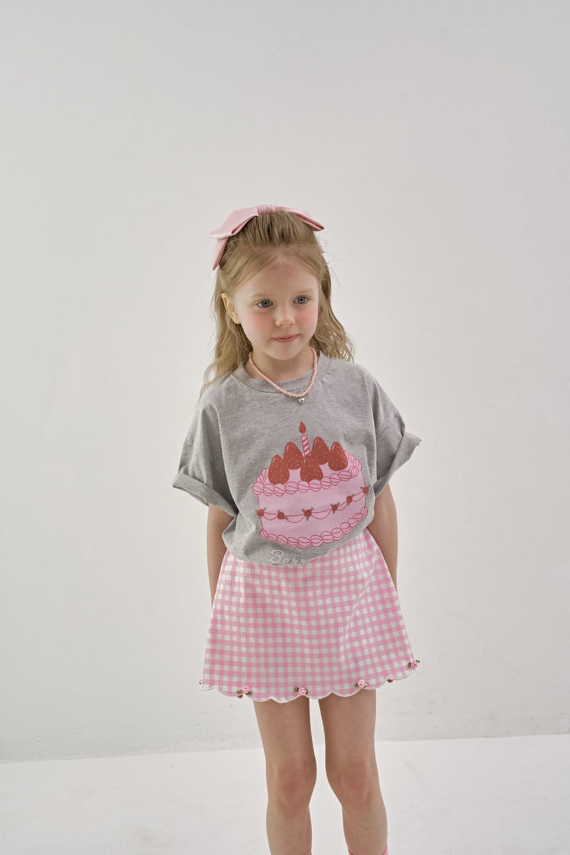 Berry Berry - Korean Children Fashion - #todddlerfashion - Check Rose Skirt - 6