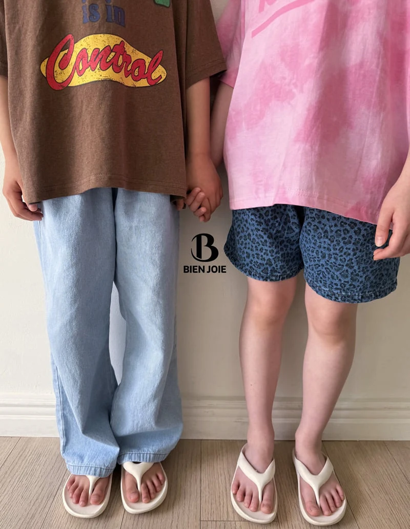 Bien Joie - Korean Children Fashion - #designkidswear - Dozen Leopard Denim Shorts