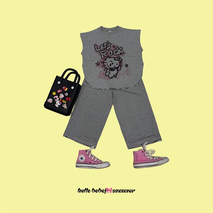 Bobo j - Korean Children Fashion - #prettylittlegirls - Let’s Rock Tee - 4