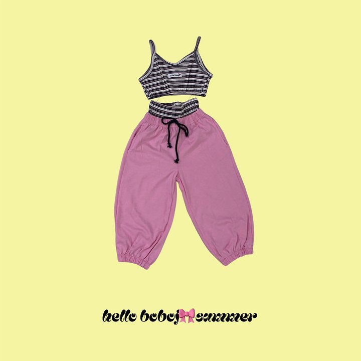 Bobo j - Korean Children Fashion - #todddlerfashion - Striped Top Set - 2