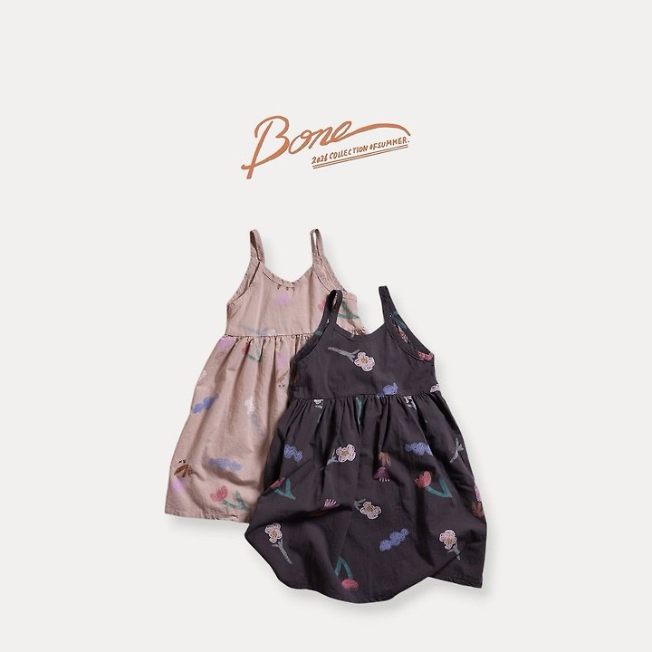 Boneoune - Korean Children Fashion - #Kfashion4kids - Crae Flower Strap One-piece