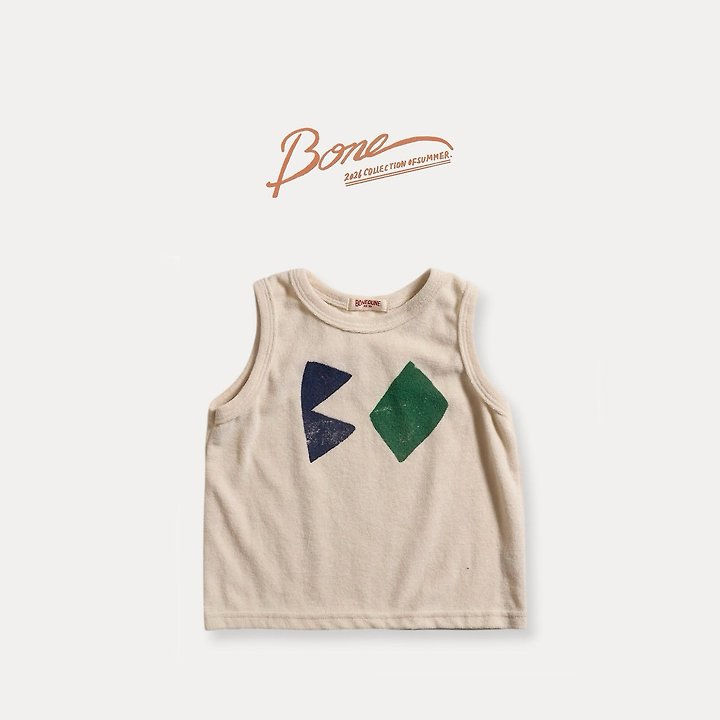 Boneoune - Korean Children Fashion - #Kfashion4kids - BO Terry Sleeveless Tee - 2