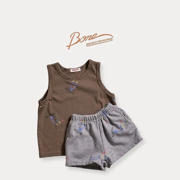Boneoune - Korean Children Fashion - #Kfashion4kids - Rocket Sleeveless Tee - 5