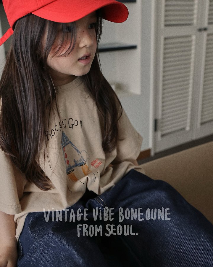 Boneoune - Korean Children Fashion - #childofig - Rocket Go Short Sleeve Tee - 10