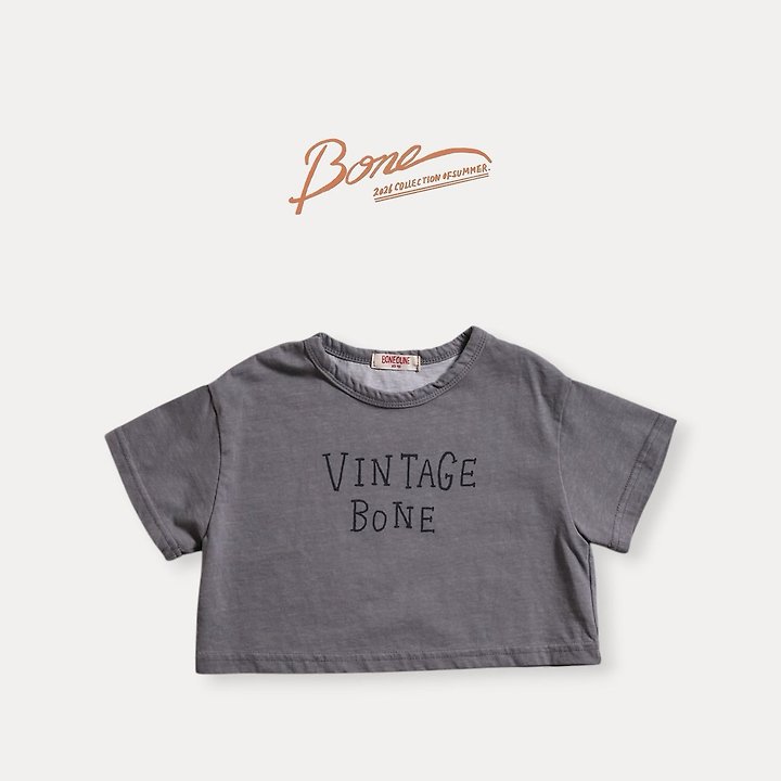 Boneoune - Korean Children Fashion - #childofig - Vintage Crop Tee - 3