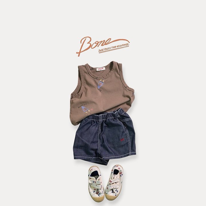 Boneoune - Korean Children Fashion - #childrensboutique - Stitch Non-Fade Denim Shorts - 5