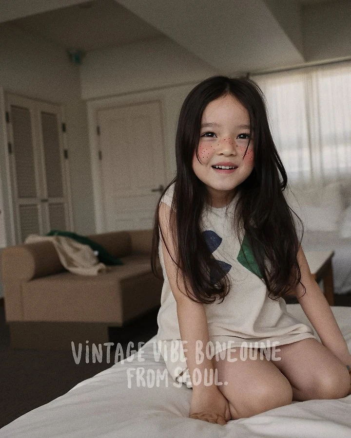 Boneoune - Korean Children Fashion - #childrensboutique - BO Terry Sleeveless Tee - 11