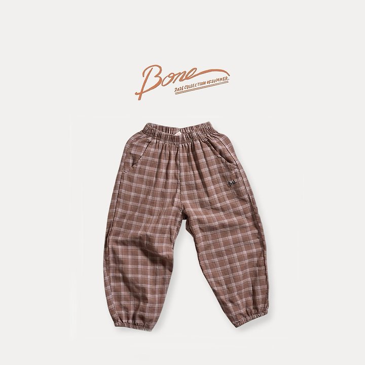 Boneoune - Korean Children Fashion - #childrensboutique - Retro Check Pants - 2