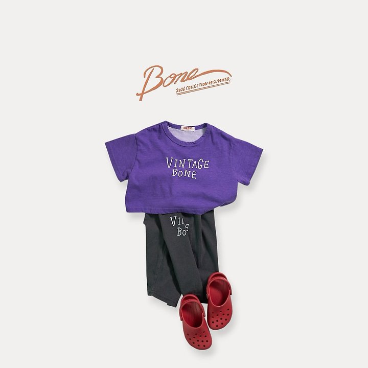 Boneoune - Korean Children Fashion - #designkidswear - Vintage Crop Tee - 5