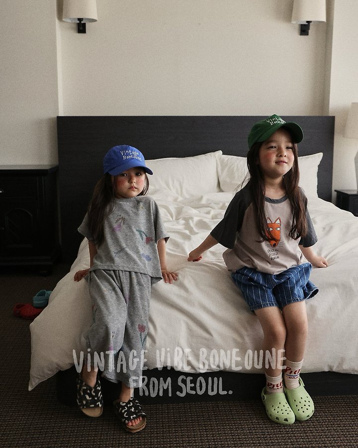 Boneoune - Korean Children Fashion - #designkidswear - Crae Flower Terry Crop Tee - 6