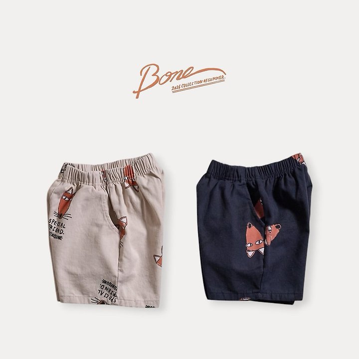 Boneoune - Korean Children Fashion - #designkidswear - Fox All-Over Print Shorts - 3