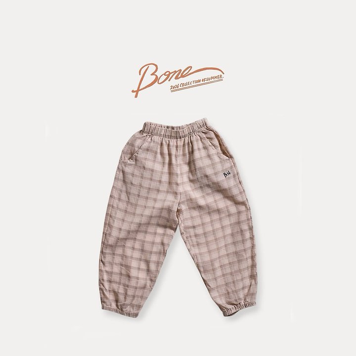Boneoune - Korean Children Fashion - #designkidswear - Retro Check Pants - 3