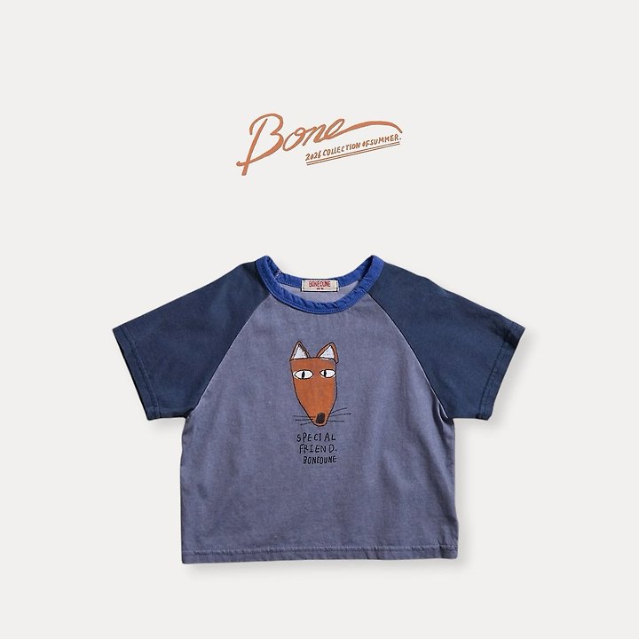 Boneoune - Korean Children Fashion - #discoveringself - Fox Raglan Tee - 2