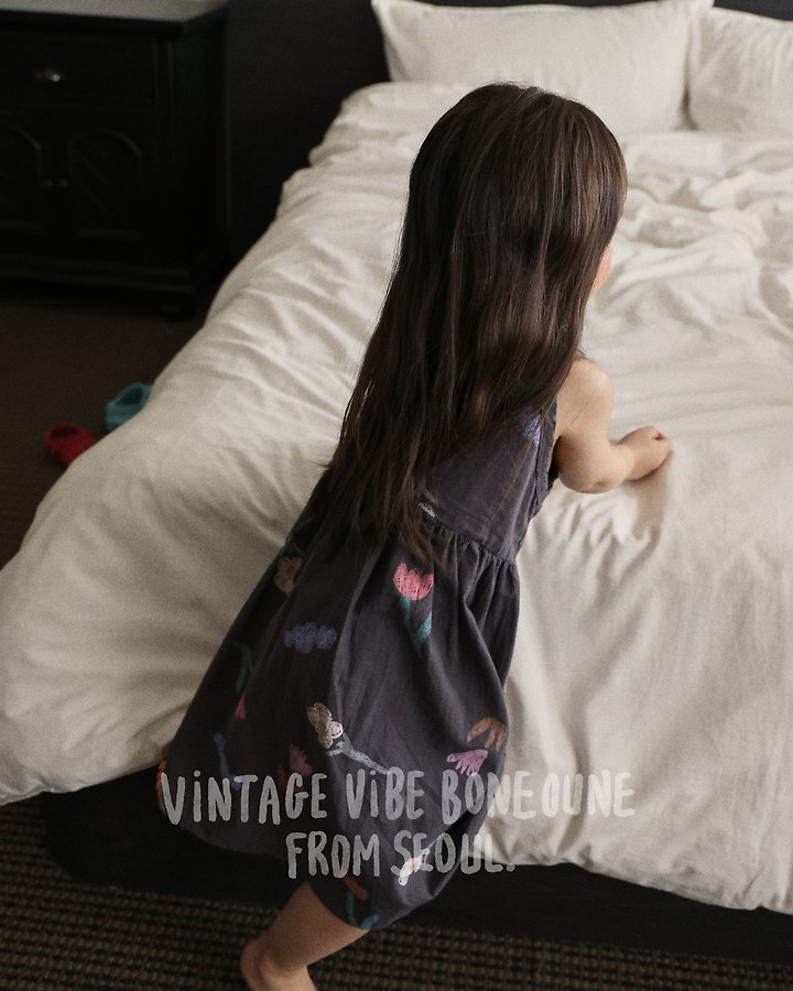 Boneoune - Korean Children Fashion - #discoveringself - Crae Flower Strap One-piece - 10