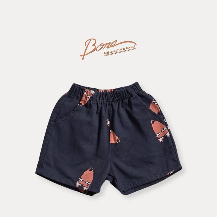 Boneoune - Korean Children Fashion - #designkidswear - Fox All-Over Print Shorts - 4