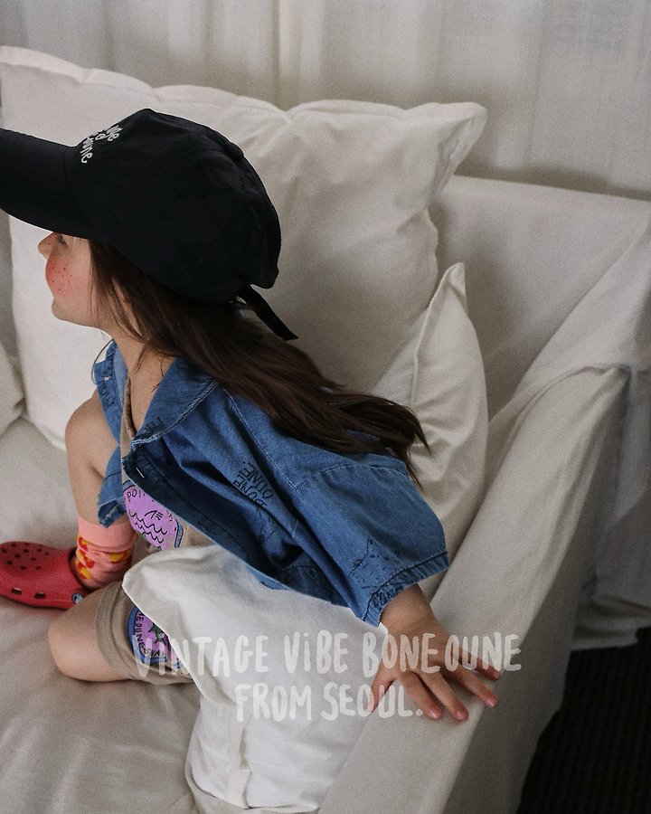 Boneoune - Korean Children Fashion - #fashionkids - Wolf Denim Shirt - 9