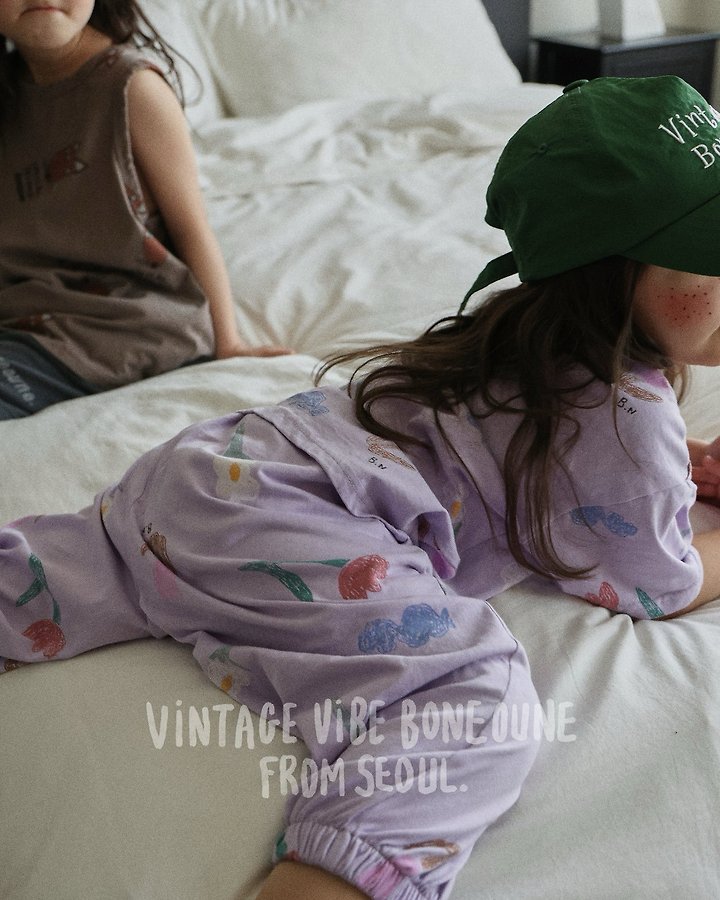 Boneoune - Korean Children Fashion - #fashionkids - Crae Flower All-Over Print Short Sleeve Tee - 10