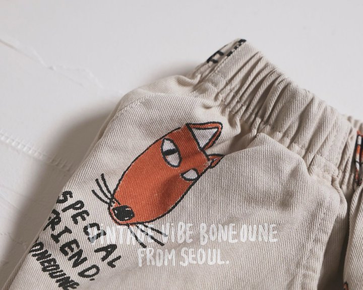Boneoune - Korean Children Fashion - #fashionkids - Fox All-Over Print Shorts - 5