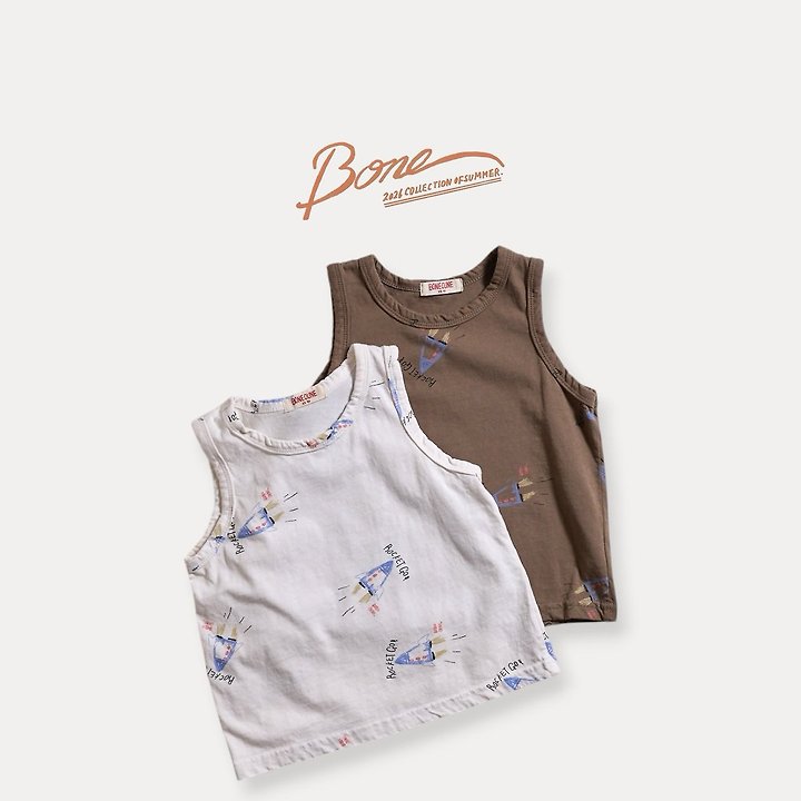 Boneoune - Korean Children Fashion - #fashionkids - Rocket Sleeveless Tee