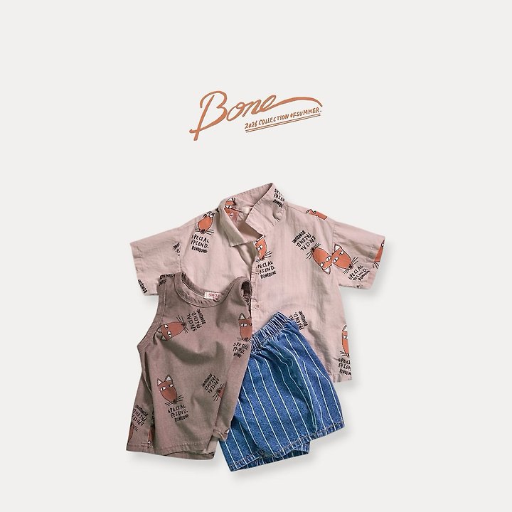 Boneoune - Korean Children Fashion - #kidsshorts - Fox Collar Shirt - 5