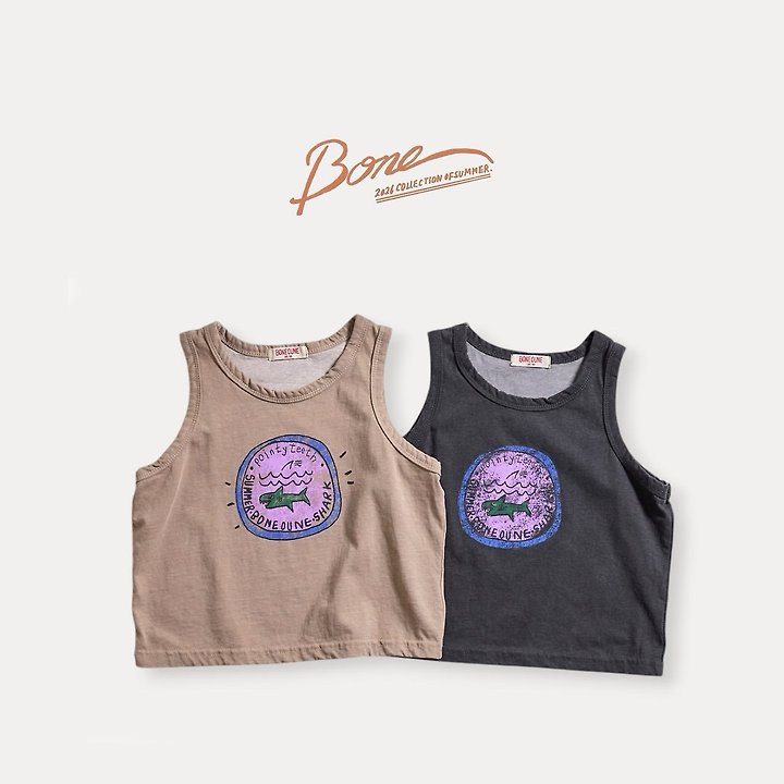 Boneoune - Korean Children Fashion - #kidsshorts - Shark Wide Top