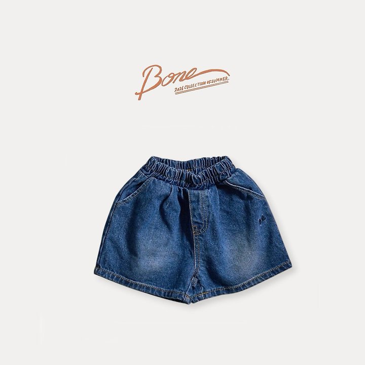 Boneoune - Korean Children Fashion - #kidsshorts - Bone Daily Denim Shorts - 4