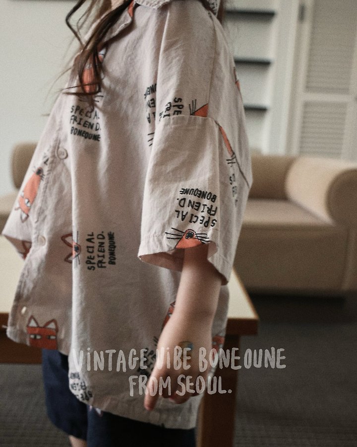 Boneoune - Korean Children Fashion - #kidzfashiontrend - Fox Collar Shirt - 7