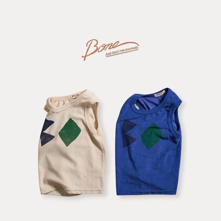 Boneoune - Korean Children Fashion - #kidzfashiontrend - BO Terry Sleeveless Tee