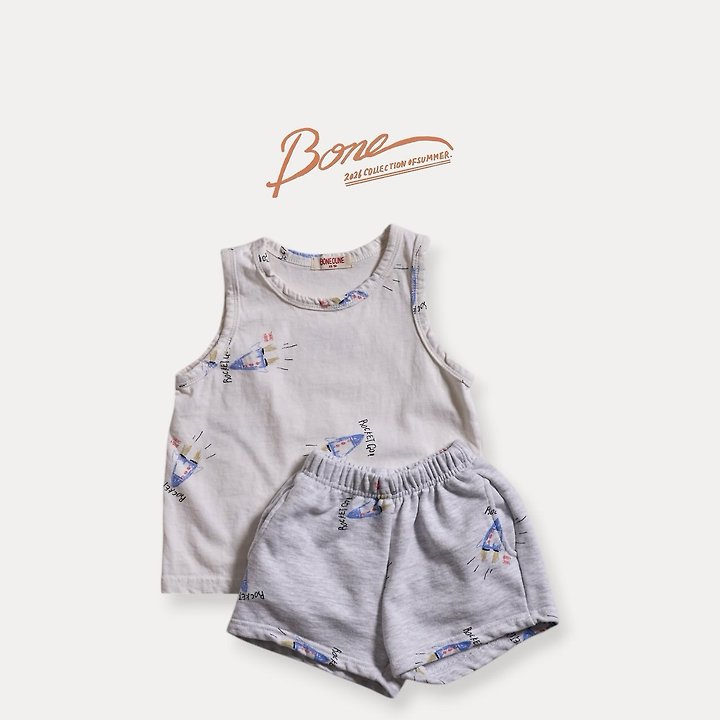 Boneoune - Korean Children Fashion - #kidsstore - Rocket Sleeveless Tee - 4