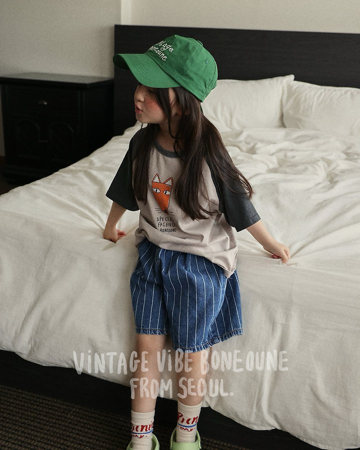 Boneoune - Korean Children Fashion - #littlefashionista - Fox Raglan Tee - 8