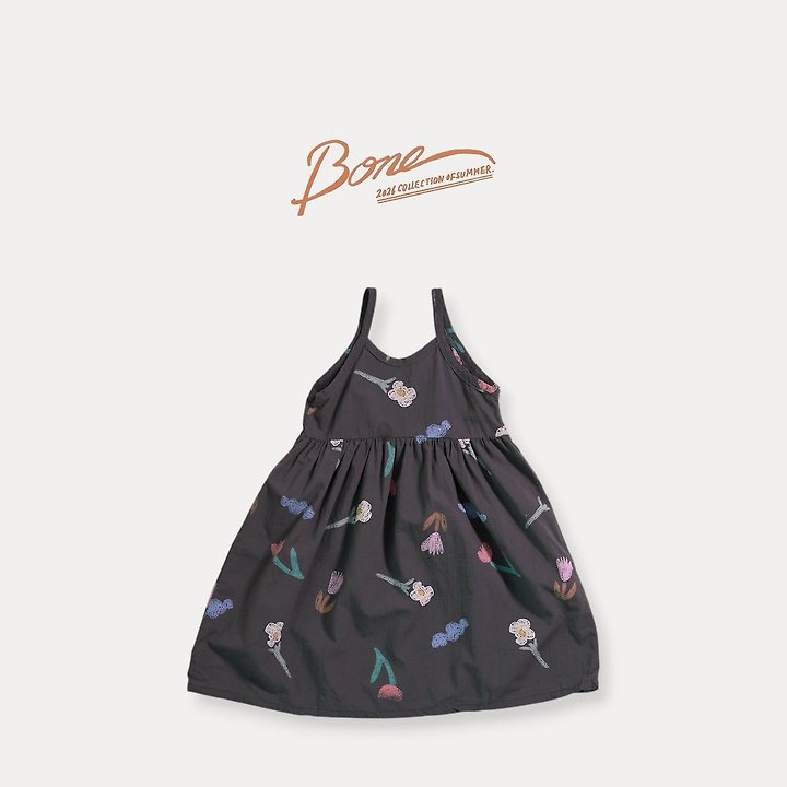 Boneoune - Korean Children Fashion - #littlefashionista - Crae Flower Strap One-piece - 2