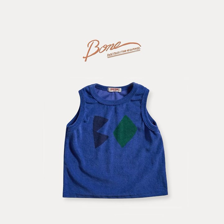 Boneoune - Korean Children Fashion - #littlefashionista - BO Terry Sleeveless Tee - 3