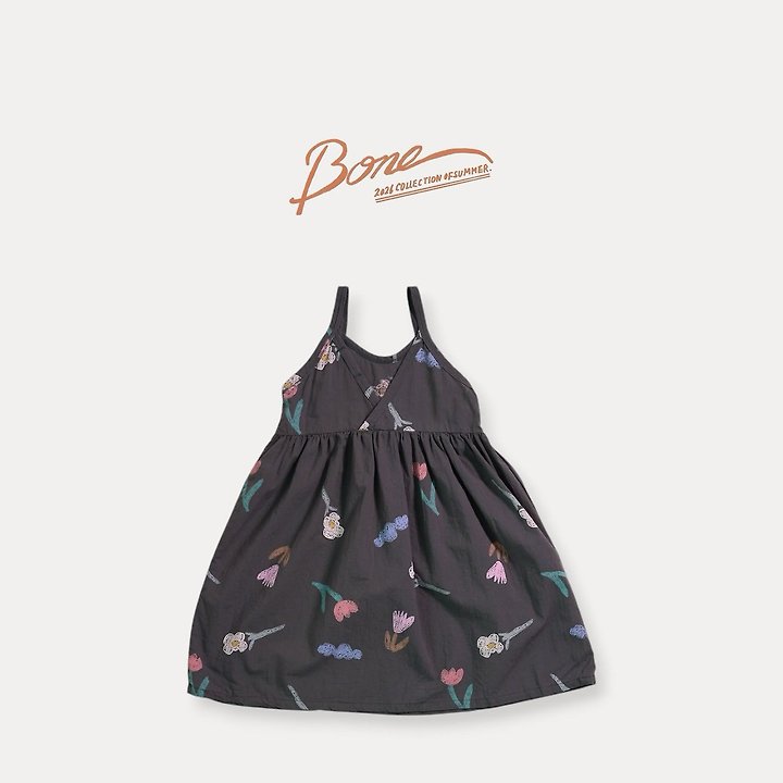 Boneoune - Korean Children Fashion - #magicofchildhood - Crae Flower Strap One-piece - 3