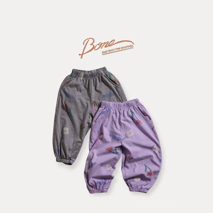 Boneoune - Korean Children Fashion - #magicofchildhood - Crae Flower All-Over Print Jogger Pants