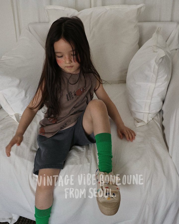 Boneoune - Korean Children Fashion - #minifashionista - Fox All-Over Print Sleeveless Tee - 10
