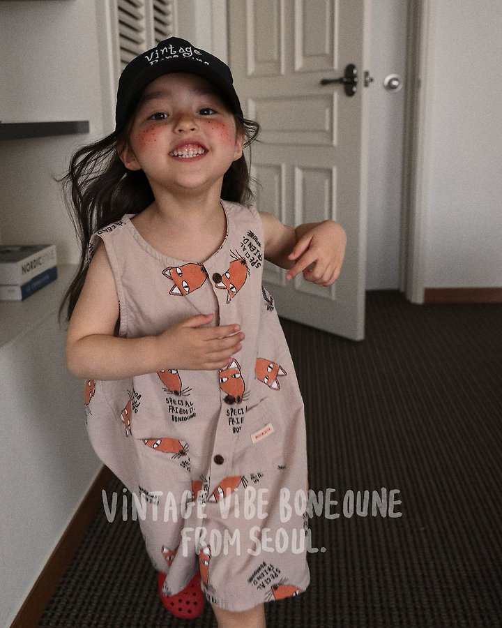 Boneoune - Korean Children Fashion - #minifashionista - Fox Overalls - 8