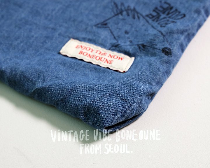 Boneoune - Korean Children Fashion - #prettylittlegirls - Wolf Denim Bag - 2