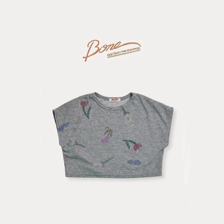 Boneoune - Korean Children Fashion - #prettylittlegirls - Crae Flower Terry Crop Tee - 2