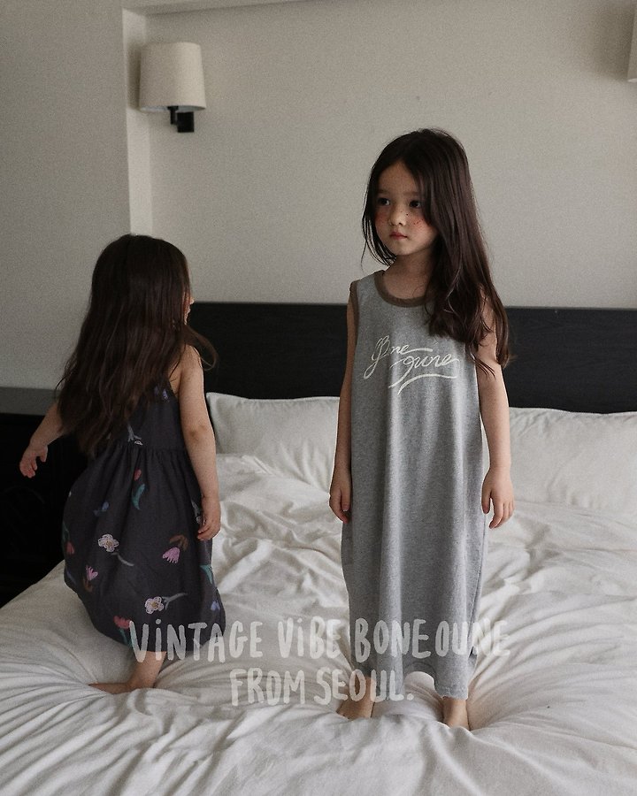 Boneoune - Korean Children Fashion - #prettylittlegirls - Loop Sleeveless One-piece - 12