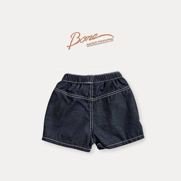 Boneoune - Korean Children Fashion - #stylishchildhood - Stitch Non-Fade Denim Shorts - 3