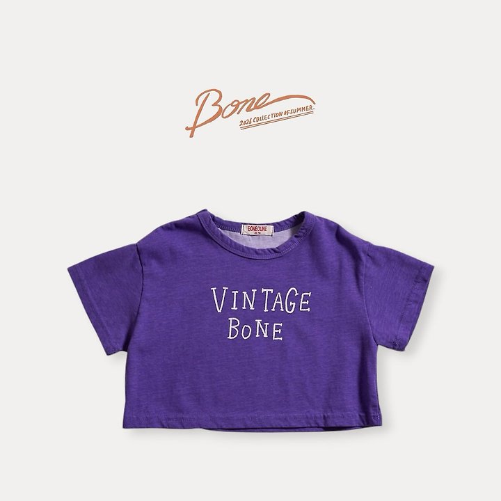 Boneoune - Korean Children Fashion - #stylishchildhood - Vintage Crop Tee - 2