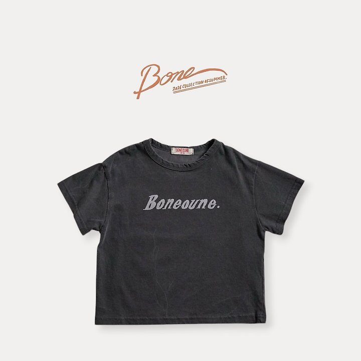 Boneoune - Korean Children Fashion - #stylishchildhood - Letter Pigment Short Sleeve Tee - 3
