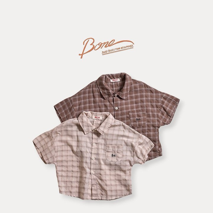 Boneoune - Korean Children Fashion - #stylishchildhood - Retro Check Shirt