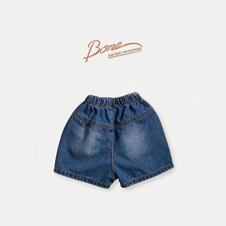 Boneoune - Korean Children Fashion - #todddlerfashion - Dynamic Denim Shorts - 2