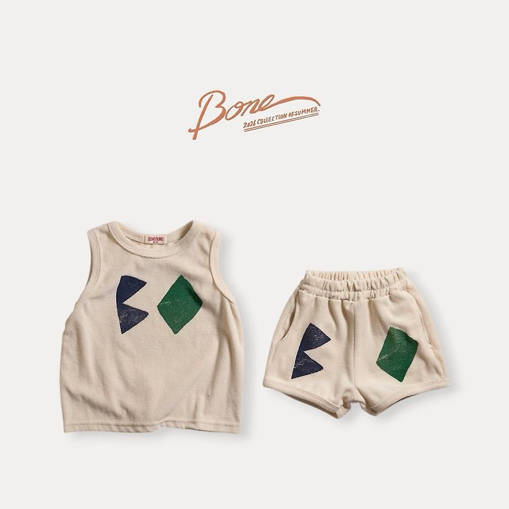 Boneoune - Korean Children Fashion - #toddlerclothing - BO Terry Sleeveless Tee - 8