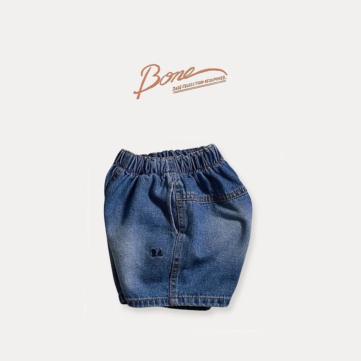 Boneoune - Korean Children Fashion - #toddlerclothing - Dynamic Denim Shorts - 3