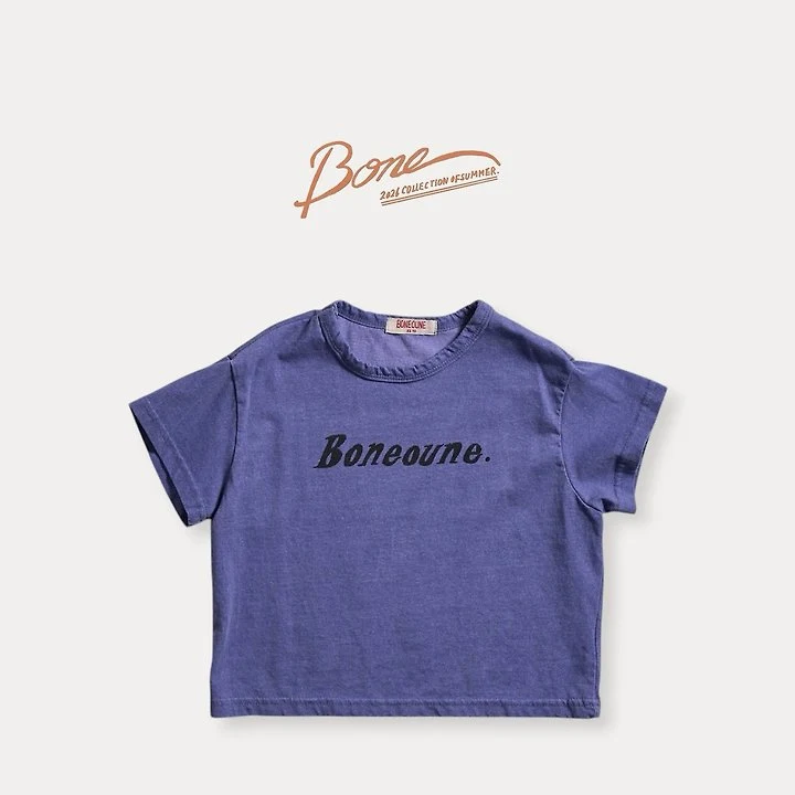 Boneoune - Korean Children Fashion - #toddlerclothing - Letter Pigment Short Sleeve Tee - 2