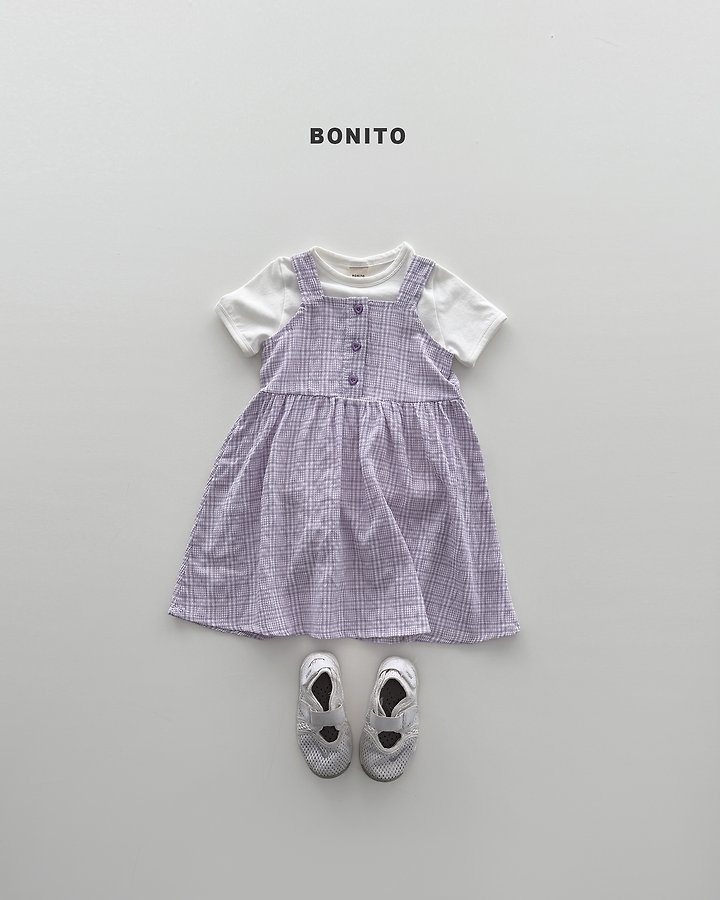 Bonito - Korean Baby Fashion - #babyboutique - Picnic Check One-piece - 5